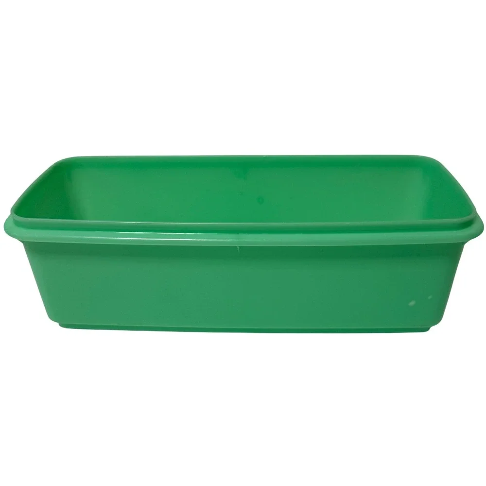 Vintage Tupperware 782-5 Mint Green Rectangular Storage Bin Made in USA Jadeite